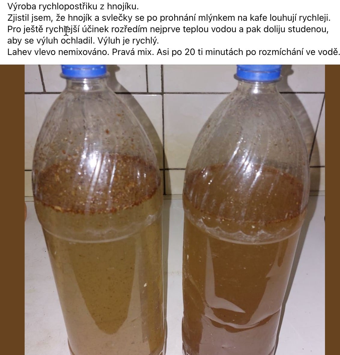 Anmischen des Düngee-Auszugs in Eimern